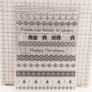 Christmas Strips Clear Stamp Set - size chart | clear stamp