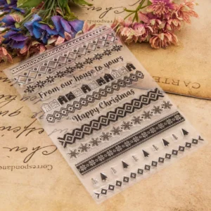 Christmas Strips Clear Stamp Set - lifestyle photo | clear stamp