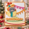 Christmas Surprise Cat Gift Card Realistic 02