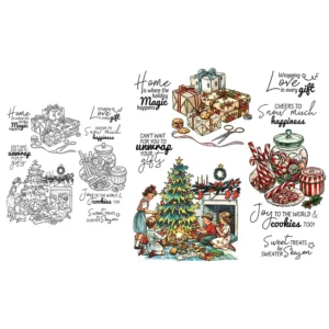 Sumflying Christmas Theme Tree Gifts Santa Clear Stamps Christmas Theme Clear Stamps 11 03