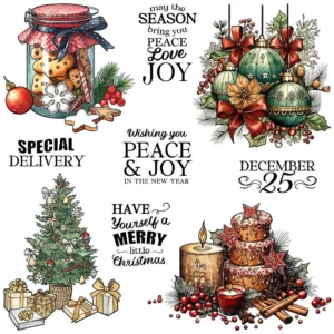 Christmas Theme Clear Stamps 9 00