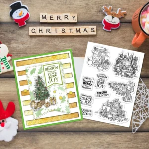 Sumflying Christmas Theme Snowman Tree Holly Clear Stamps Christmas Theme Clear Stamps 9 03