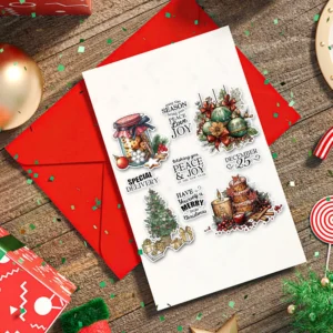 Sumflying Christmas Theme Snowman Tree Holly Clear Stamps Christmas Theme Clear Stamps 9 04