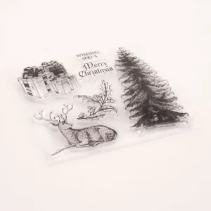 Christmas Tree Gift Stamp Set - lifestyle photo | clear stamp