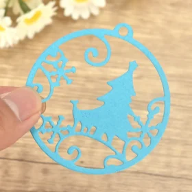 Christmas Tree Round Tag Metal Cutting Dies