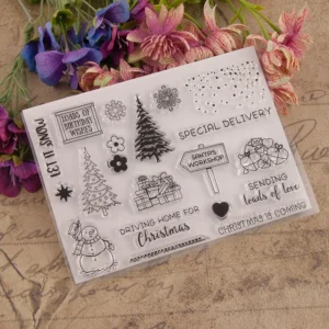 Christmas Tree Stamp Set - size chart | clear stamp