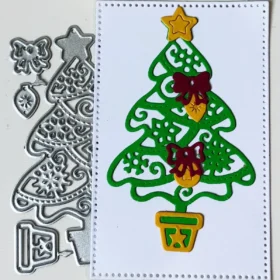Christmas Tree with Decorations Metal Cutting Dies