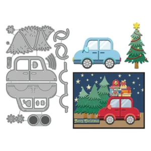 Christmas Trees And Cars Metal Cutting Dies 00