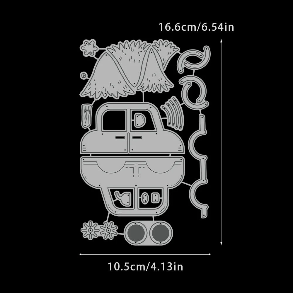 Christmas Trees And Cars Metal Cutting Dies 02 Christmas Trees And Cars Metal Cutting Dies 02