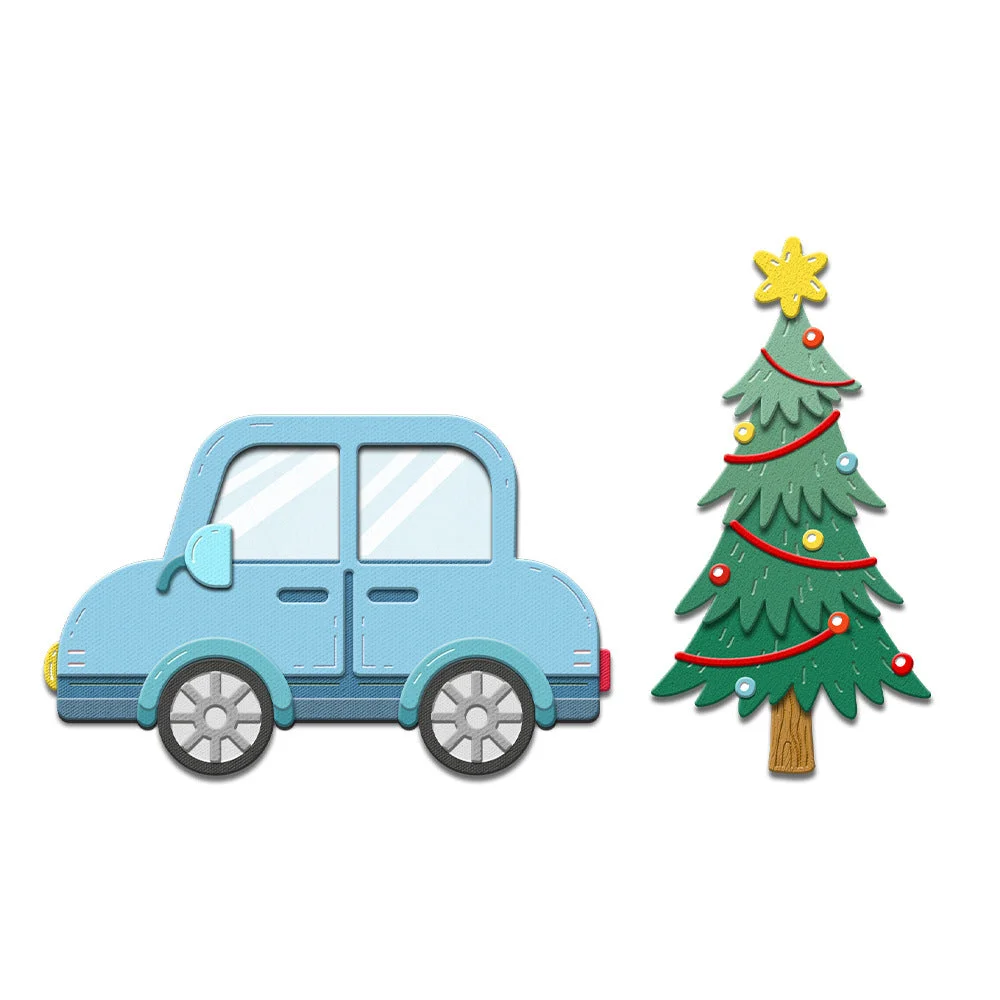 Christmas Trees And Cars Metal Cutting Dies 03 Christmas Trees And Cars Metal Cutting Dies 03