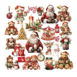 Christmas Vellum Ephemera Stickers Pack