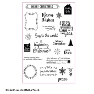 Christmas Words Clear Stamp Set - detail view | clear stamp