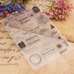 Christmas Words Clear Stamp Set - lifestyle photo | clear stamp