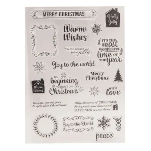 Christmas Words Clear Stamp Set - packaging photo | clear stamp