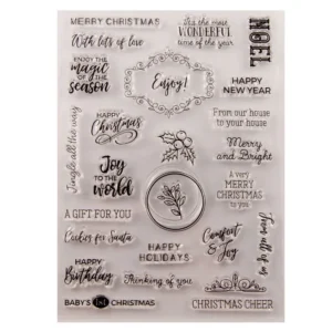 Christmas Words Stamp Set Christmas Words Stamp Set - packaging photo | clear stamp