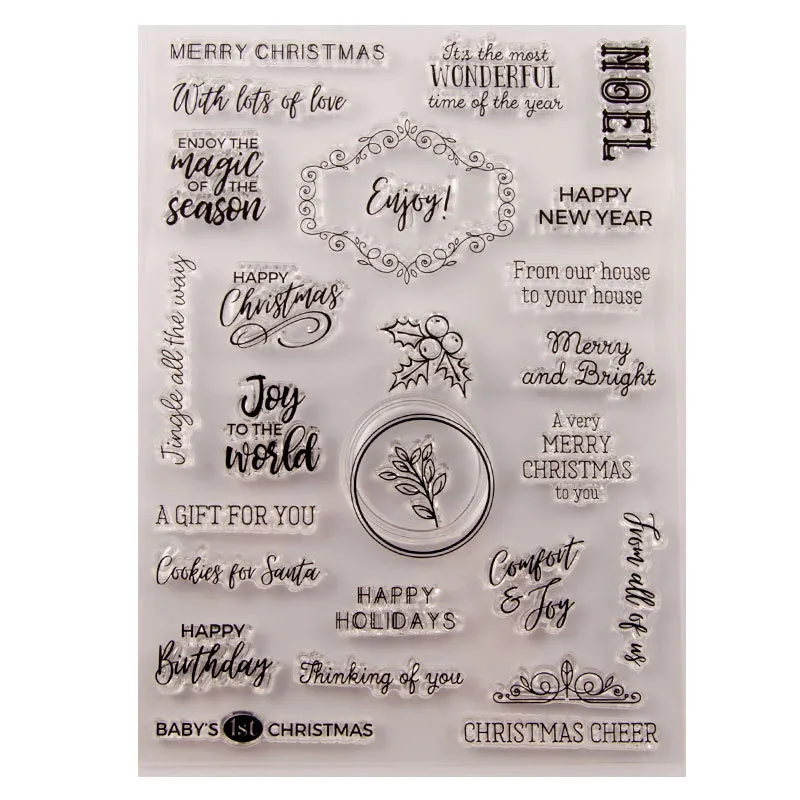 christmas-words-stamp-set-5 Christmas Words Stamp Set - packaging photo | clear stamp