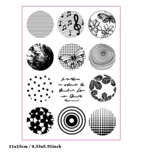 Circular Pattern Clear Stamp Set - detail view | clear stamp
