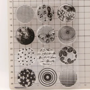 Circular Pattern Clear Stamp Set - size chart | clear stamp