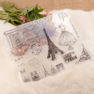 Classical Paris Stamp Set - size chart | clear stamp