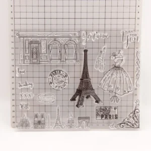 Classical Paris Stamp Set - lifestyle photo | clear stamp