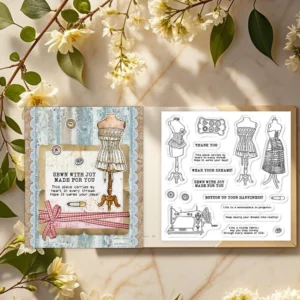 Clothes Rack Sewing Machine Clear Stamps 05