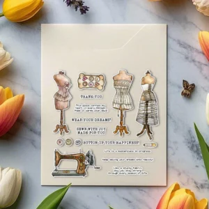 Clothes Rack Sewing Machine Clear Stamps 06