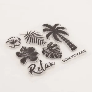 Coconut Tree Stamp Set - lifestyle photo | clear stamp