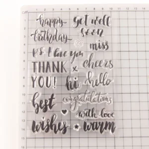 Common Words Stamp Set - detail view | clear stamp