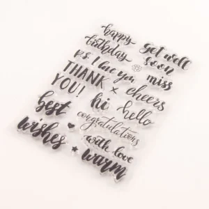 Common Words Stamp Set - size chart | clear stamp