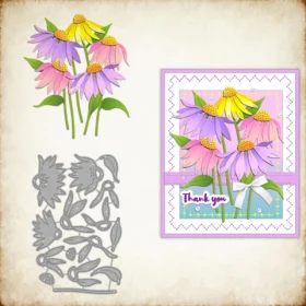 Sumflying Coneflower Echinacea Metal Cutting Dies