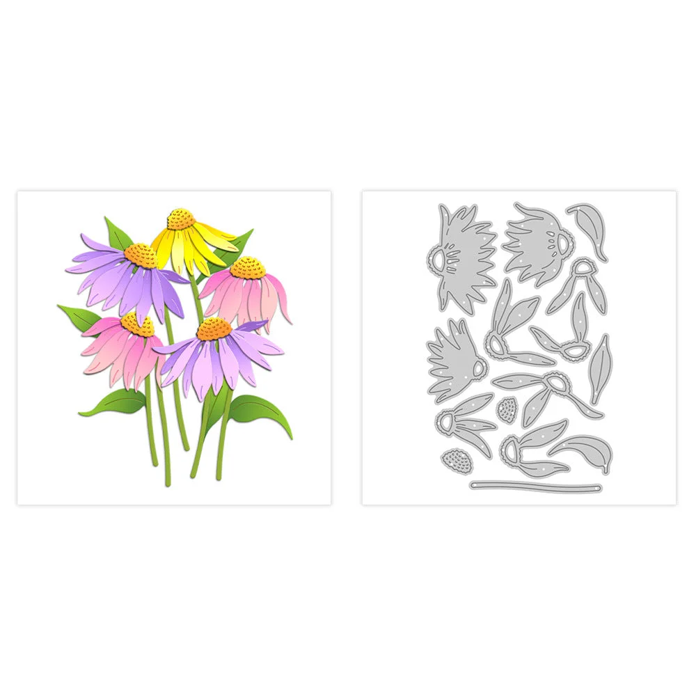 Coneflower Echinacea Metal Cutting Dies 05 Coneflower Echinacea Metal Cutting Dies 05