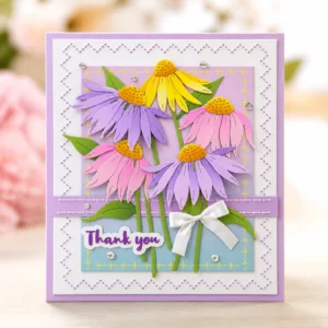Coneflower Thankyou Card Realistic 02