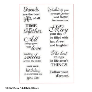 Confession Wishing Words Clear Stamp Set - detail view | clear stamp