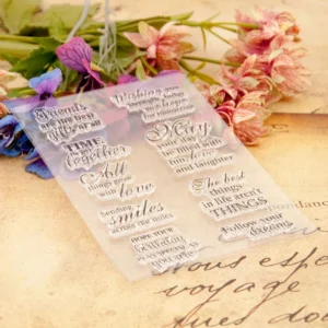 Confession Wishing Words Clear Stamp Set - lifestyle photo | clear stamp