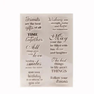 Confession Wishing Words Clear Stamp Set - packaging photo | clear stamp