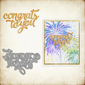 Sumflying "Congrats to you" Phrase Metal Cutting Dies