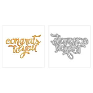 Sumflying "Congrats to you" Phrase Metal Cutting Dies Congrats To You Phrase Metal Cutting Dies 04