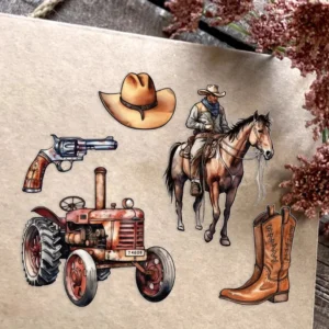Cool Cowboy Tractor And Boots Clear Stamps 02