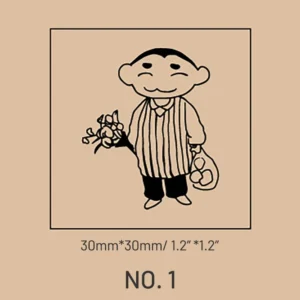 Cute Cartoon Bakery Wooden Rubber Stamp Cute Cartoon Bakery Wooden Rubber Stamp