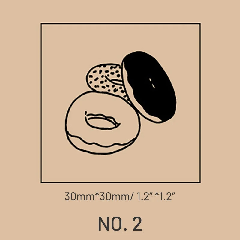 Cute Cartoon Bakery Wooden Rubber Stamp Cute Cartoon Bakery Wooden Rubber Stamp