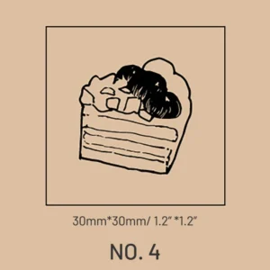 Cute Cartoon Bakery Wooden Rubber Stamp Cute Cartoon Bakery Wooden Rubber Stamp