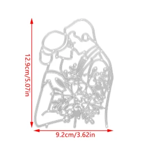 Sumflying Couple Affectionate Metal Cutting Dies – see size chart for dimensions – carbon steel die for scrapbooking
