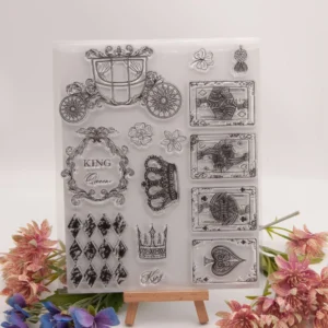 Courtesy King & Queen Stamp Set - size chart | clear stamp
