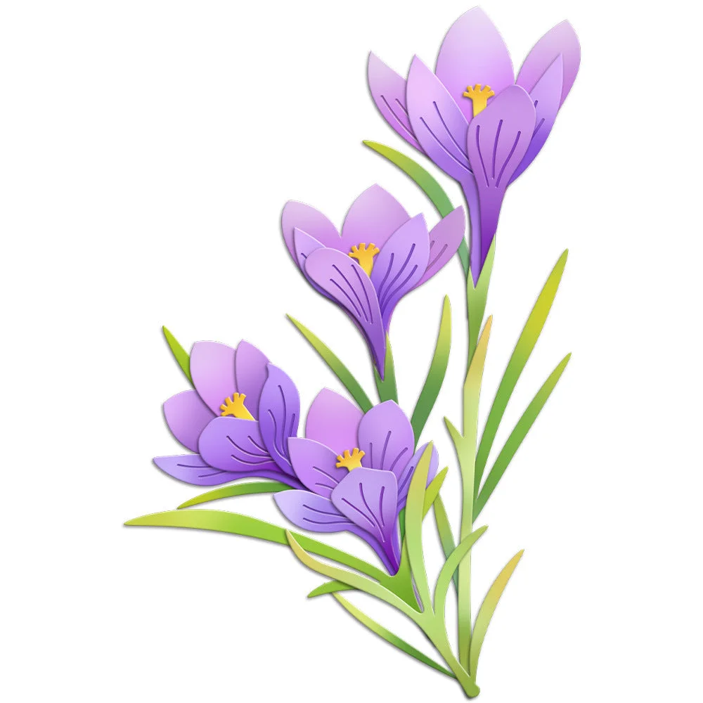 Crocus Flower Metal Cutting Dies 02 Crocus Flower Metal Cutting Dies 02