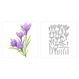 Sumflying Crocus Flower Metal Cutting Dies Crocus Flower Metal Cutting Dies 05