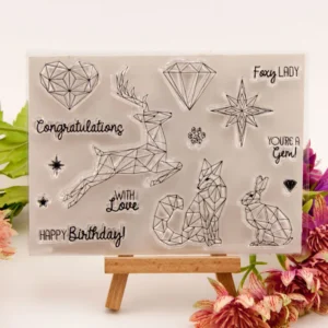 Crystal Animal Stamp Set - main product photo | clear stamp