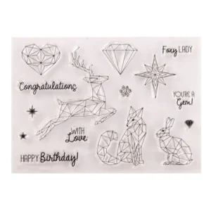 Crystal Animal Stamp Set - packaging photo | clear stamp