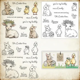 Sumflying Easter Lamb Bunny Duck Clear Stamps
