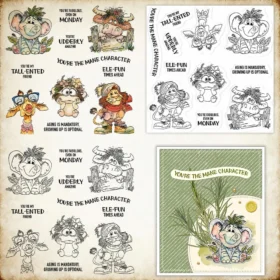 Sumflying Elephant Lion Zebra Clear Stamps