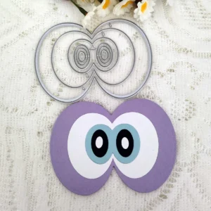 Cute Big Eyes Metal Cutting Dies Side View - 240-DC-3036